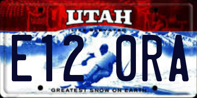 UT license plate E120RA