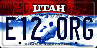 UT license plate E120RG