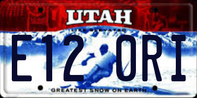 UT license plate E120RI