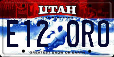 UT license plate E120RO