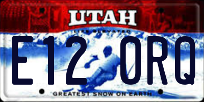 UT license plate E120RQ