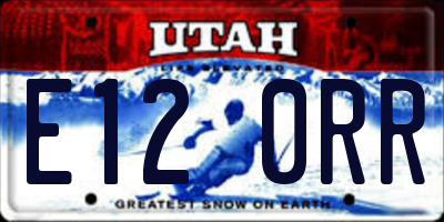 UT license plate E120RR