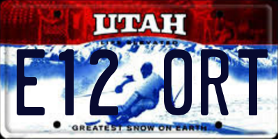 UT license plate E120RT