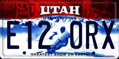 UT license plate E120RX
