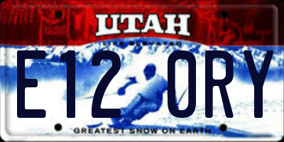 UT license plate E120RY