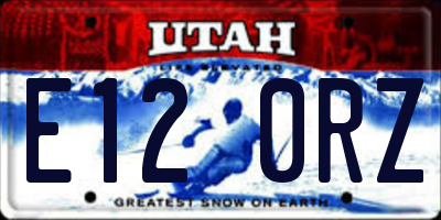 UT license plate E120RZ