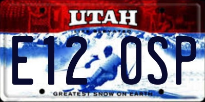 UT license plate E120SP