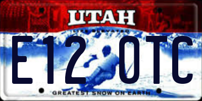 UT license plate E120TC