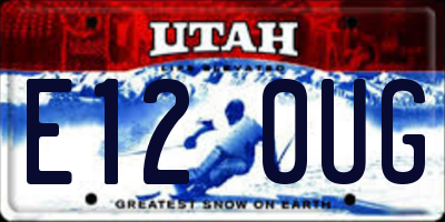 UT license plate E120UG