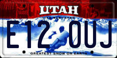UT license plate E120UJ