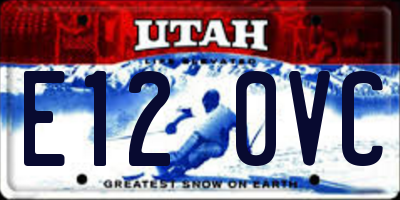 UT license plate E120VC