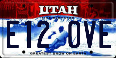 UT license plate E120VE