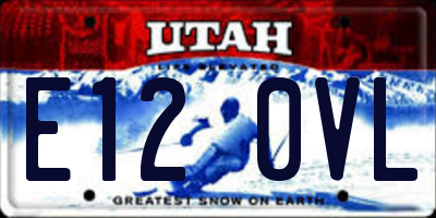 UT license plate E120VL