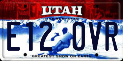 UT license plate E120VR