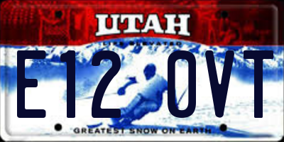 UT license plate E120VT