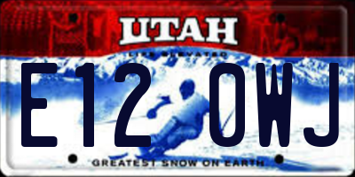 UT license plate E120WJ