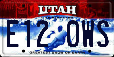 UT license plate E120WS