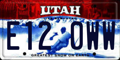 UT license plate E120WW