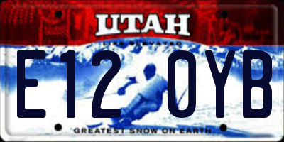 UT license plate E120YB