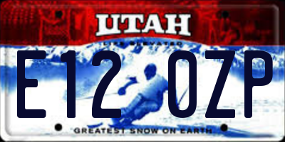 UT license plate E120ZP