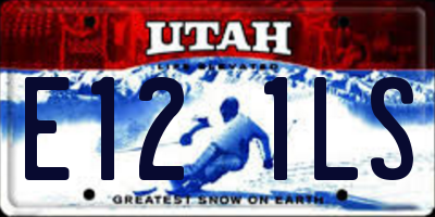 UT license plate E121LS