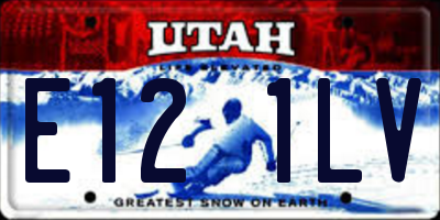 UT license plate E121LV