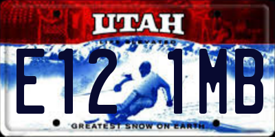 UT license plate E121MB