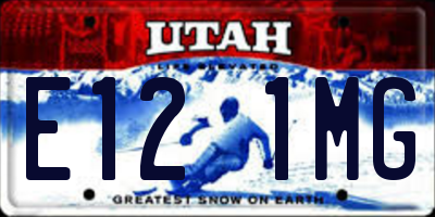 UT license plate E121MG