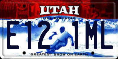 UT license plate E121ML
