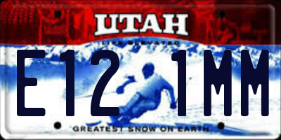 UT license plate E121MM