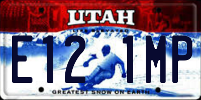 UT license plate E121MP