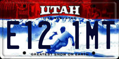 UT license plate E121MT