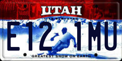 UT license plate E121MU