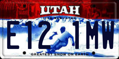 UT license plate E121MW