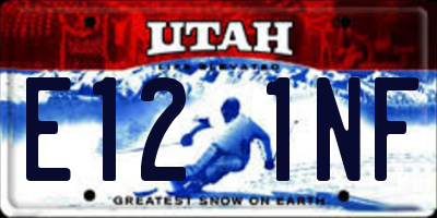UT license plate E121NF