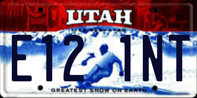 UT license plate E121NT