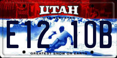 UT license plate E121OB