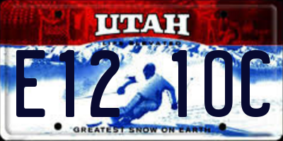UT license plate E121OC