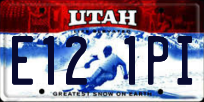 UT license plate E121PI