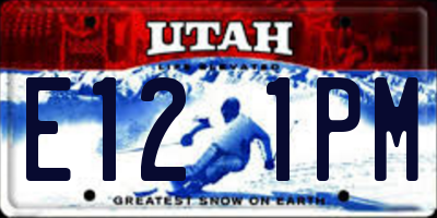 UT license plate E121PM