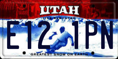 UT license plate E121PN