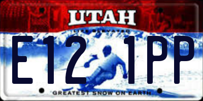 UT license plate E121PP