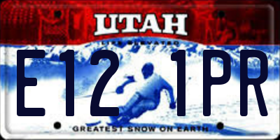 UT license plate E121PR