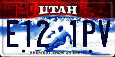 UT license plate E121PV