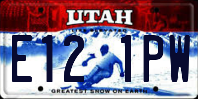 UT license plate E121PW