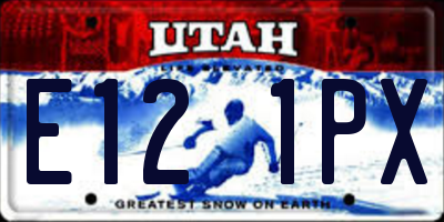 UT license plate E121PX