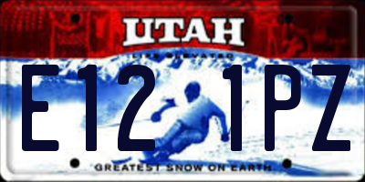 UT license plate E121PZ