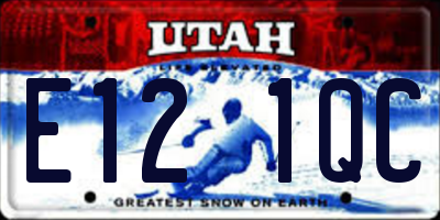 UT license plate E121QC
