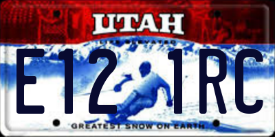 UT license plate E121RC