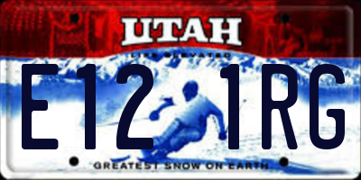 UT license plate E121RG